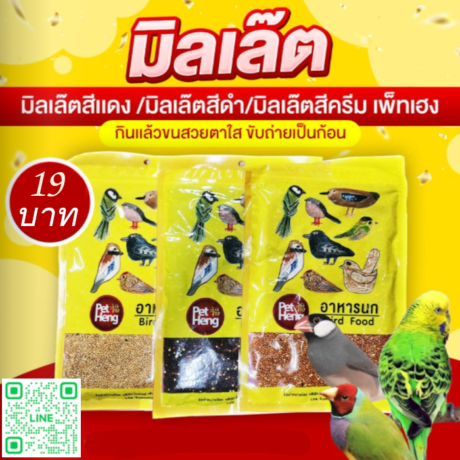 PRO Pet Heng Bird Food - อาหารนก มิลเล็ตครีม/ขาว (6962)