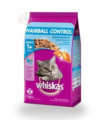 Whiskas Adult Hairball Control Chicken & Tuna - อาหารแมวโตสูตรควบคุมก้อนขนรสไก่และปลาทูน่า 1.1kg (9158)