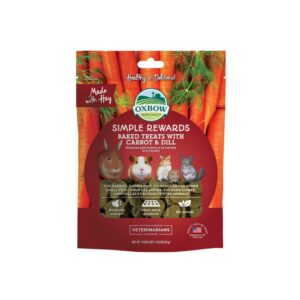 1 Oxbow Simple Reward Baked Treats Carrot & Dill - ขนมหญ้าทิโมธีผสมหญ้าโอ๊ตและแครอทกับผักชี 85g (9066) (8)