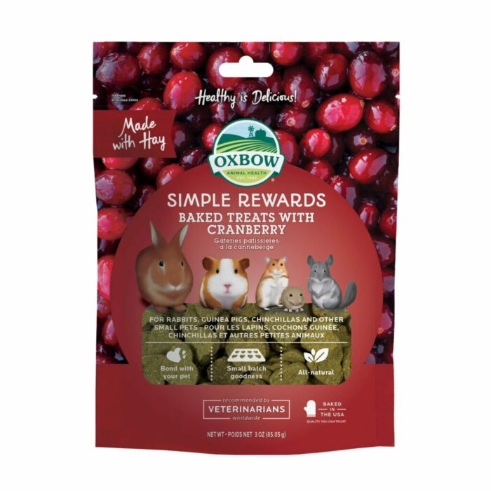 Oxbow Simple Reward Baked Treats With Cranberry - ขนมแครนเบอร์รี่อบแห้ง 85g (9065) (8)