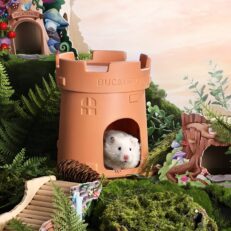 BUCATSTATE Castle Cooling Nest - ของเล่นสำหรับหนูแฮมสเตอร์ บ้านปราสาทพร้อมกล่องน้ำแข็ง (8287)