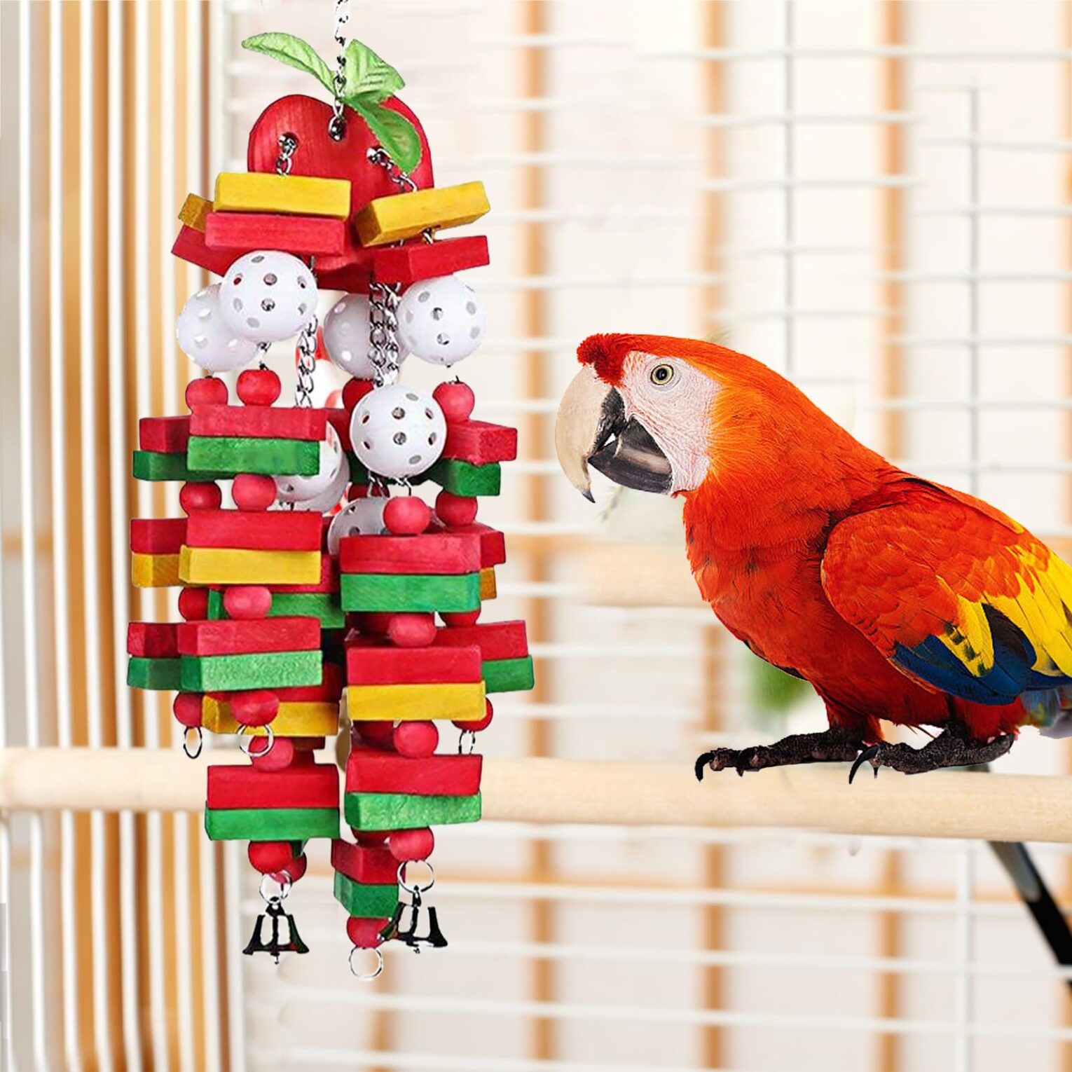 พบคำแนะนำในการเลือกกรงนกที่สมบูรณ์แบบ 10 Bird-Toy-Wooden-Multicolored-Blocks-Tearing.jpg