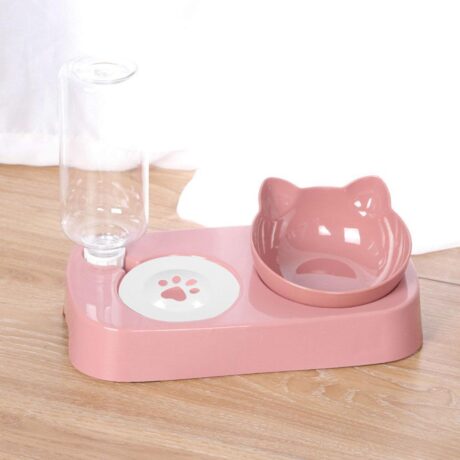 Pet Bowl Set Plastic Bowl & Water Dispensor