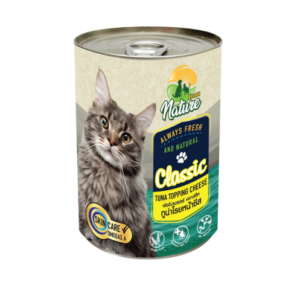 From Nature Classic Tuna Topping Cheese - อาหารแมวกระป๋อง ทูน่าโรยหน้าชีส 400g