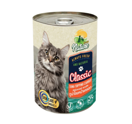 From Nature Classic Tuna Topping Carrot - อาหารแมวกระป๋อง ทูน่าโรยหน้าแครอท 400g
