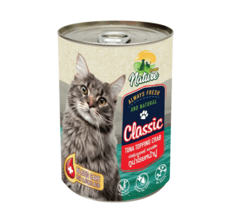 From Nature Classic Tuna Topping Crab - อาหารแมวกระป๋อง ทูน่าโรยหน้าปู 400g