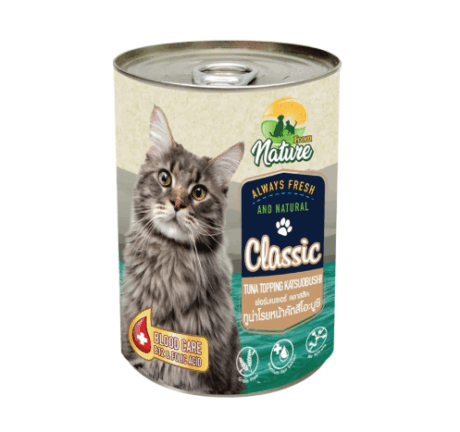 From Nature Classic Tuna Topping Katsuobushi - อาหารแมวกระป๋อง ทูน่าโรยหน้าคัตสึโอะบูชิ 400g