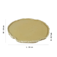 Resin Food Tray for Reptiles - เรซิ่นถาดอาหาร สำหรับสัตว์เลื้อยคลาน (18x14x0.7cm)(396664)