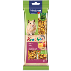 Vitakraft Kracker Fruit & Flakes Hamster 112g - ขนมธัญพืชอัดแท่งสำหรับหนูแฮมเตอร์ สูตรผลไม้กับธัญพืช 112 กรัม (8245)