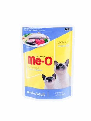 me-o ocean Me-O Pouch Adult Ocean Fish - อาหารแมวเปียกรสปลาทะเล 80g (8166)
