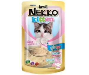 nk kt tuna m Nekko Kitten Tuna Mousse - อาหารเปียกสำหรับลูกแมว รสทูน่ามูส 70g (8197)