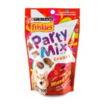Friskies Party Mix Crunch Mixed Grill - ขนมรสไก่ เนื้อและแซลมอนย่าง 60g
