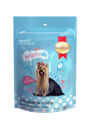 Smartheart Dog Treats Beauty Shiny & Healthy Coat - ขนมสุนัขบำรุงขนสวยเงางาม 100g (8838)