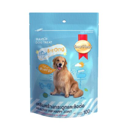 TBD (เลิกผลิต)Smartheart Dog Treats Strong Healthy Hip Happy Joint - ขนมสุนัขสูตรเสริมสร้างกระดูกและข้อต่อ 100g (8842)