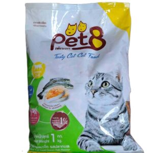 Pet8 Tasty Cat Food Ocean Fish - อาหารแมวโตรสปลาทะเล 1kg (11087)