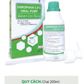 Enrophar 0.5% Oral Pump - ยารักษาโรคติดเชื้อในระบบทางเดินหายใจและระบบทางเดินอาหาร