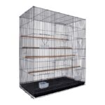 KIAO BQ13(D611) Bird Cage - กรงนกสี่เหลี่ยมทรงสูงพร้อมอุปกรณ์ (76x45x90cm) (10755)