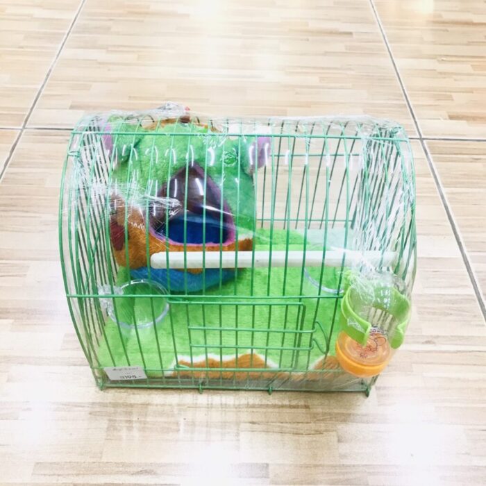 Sugar Glider Cage - กรงชูการ์ไกลเดอร์ขนาดพกพาเช็ต 2ชิ้น พร้อมอุปกรณ์ (28x18x14cm) (10557)