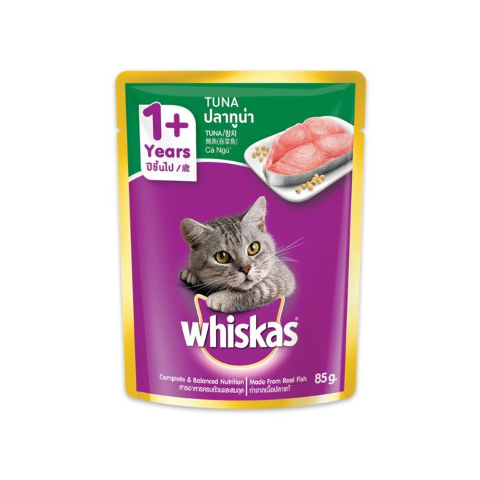 SOOS Whiskas Pouch Adult Tuna - อาหารแมวเปียกรสปลาทูน่า 80g (9518)