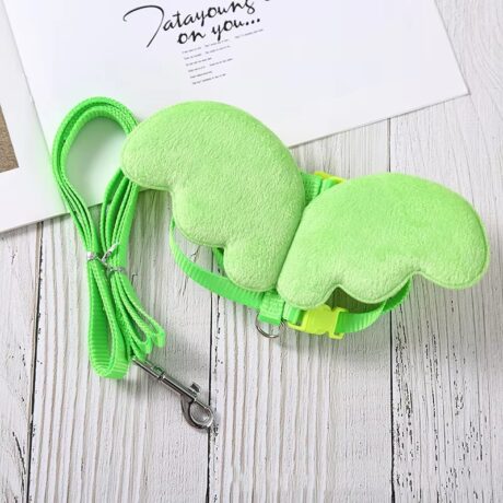 Pet Harness & Leash Angel Wing L - สายจูง + รัดอกสำหรับสัตว์เลี้ยงขนาดเล็ก ปีกนางฟ้า ความยาว 120 ซม. รอบอก 38 - 45 ซม. รอบคอ 15 ซม. (10067)
