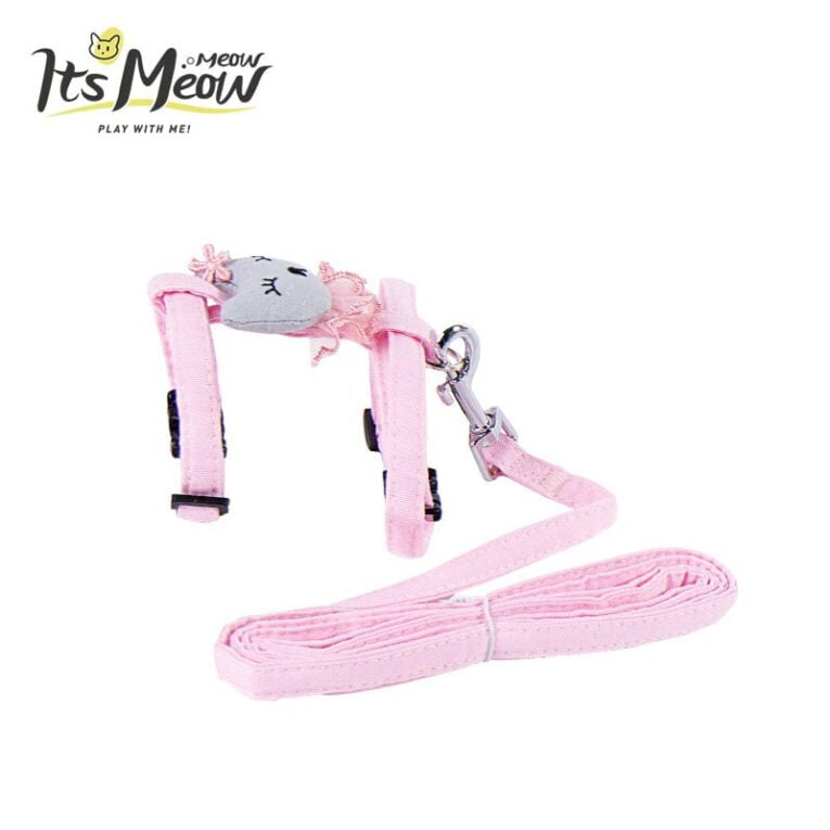 Its-Meow-Meow-Lacey-Cat-Plush-Style-Cat-Harness-and-Leash-Set-Pink-min