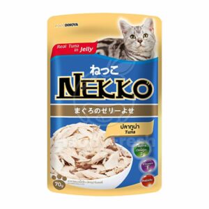 Nekko tuna in jelly Nekko - อาหารแมวเปียกรสปลาทูน่าในเยลลี่ 70g (9586)