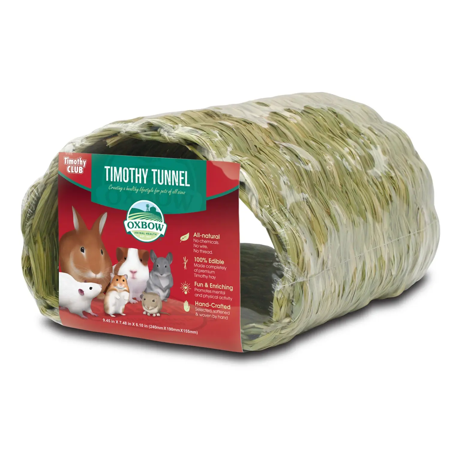 Oxbow Timothy Club Tunnel [25x19x17cm] - อุโมงค์หญ้าทิโมธีสำหรับกระต่าย