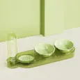Pet Bowl Set Double Stainless Bowl & Water Dispensor - ชุดชามใส่อาหารสแตนเลสคู่และขวดน้ำสำหรับสัตว์เลี้ยง