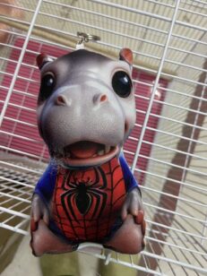 Hippo Doll Keychain - พวงกุญแจตุ๊กตาฮิปโป (8x14x4cm)(328140)