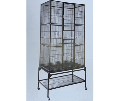 KIAO 5005A Bird Cage - กรงนกทรงสูงแบบน็อคดาวน์ (80x46x176cm) (11149)