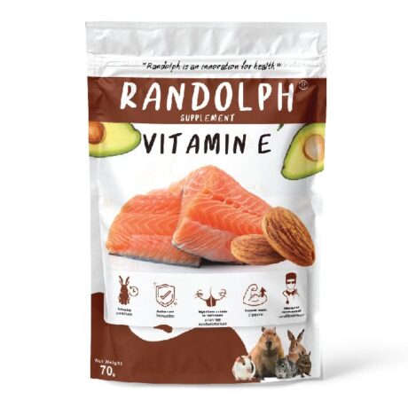 Randolph Supplement Vitamin E - อาหารเสริม ฟื้นฟูบำรุงสุขภาพสัตว์กินพืช วิตามิน อี 70g