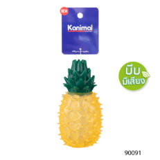Kanimal Dog Fruit Toy - ของเล่นสุนัข บีบมีเสียง รูปสับปะรด สำหรับสุนัขขนาด 12x6.5 ซม. (11102)