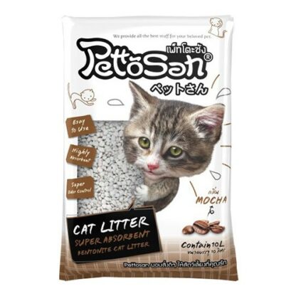 Pettosan Cat Litter Mocha Scent - ทรายแมวเบนโทไนท์กลิ่นกาแฟ 10L (9980)