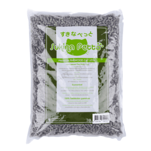 sukina ทรายคาร์บอน Sukina Petto Premium Pinewood + Carbon - ทรายแมวเปลือกไม้สนคาร์บอน 5L