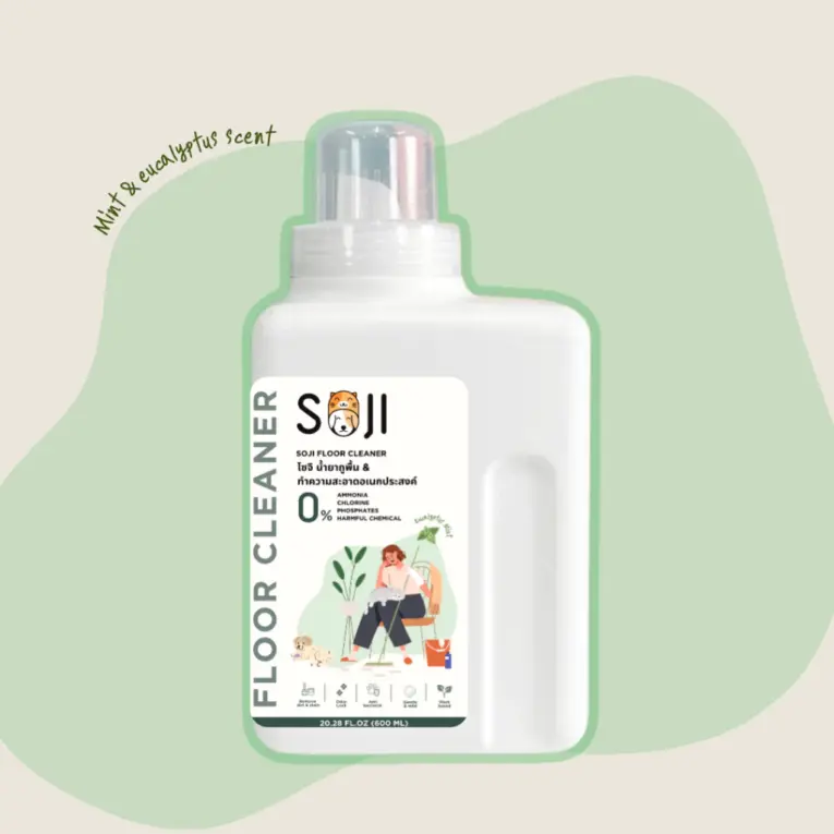 Soji Floor Cleaner - น้ำยาถูพื้นและดับกลิ่น กลิ่นมิ้นท์และยูคาลิปตัส 600ml
