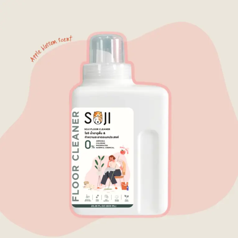 Soji Floor Cleaner - น้ำยาถูพื้นและดับกลิ่น กลิ่นแอปเปิ้ล 600ml