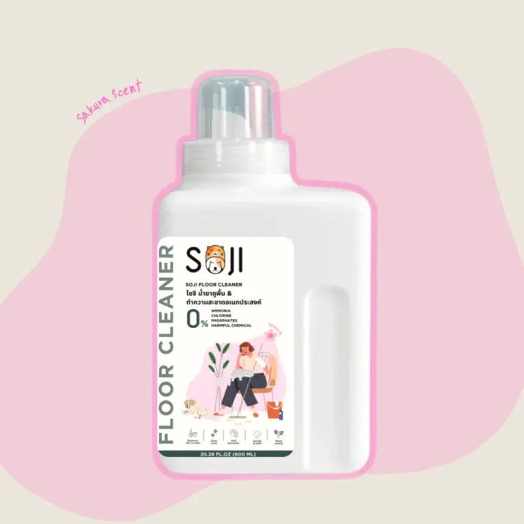 Soji Floor Cleaner - น้ำยาถูพื้นและดับกลิ่น กลิ่นซากุระ 600ml
