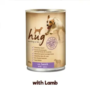 อาหารสุนัขเปียก แบบกระป๋อง รสแกะ 400g Hug Wet Dog Food Can
