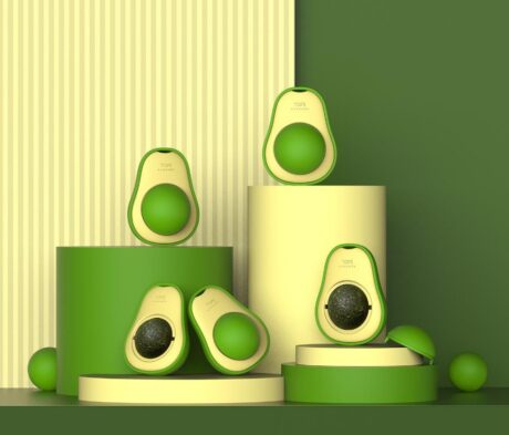 Catnip Ball Avocado Shape - แคทนิปบอล แบบติดผนัง รูปอะโวคาโด (12519)