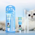 TBD Cat Oral Care Toothbrush Kit Vanilla Taste - ชุดแปรงสีฟัน + ยาสีฟันสำหรับแมวกลิ่นวนิลลา 75g (13506)