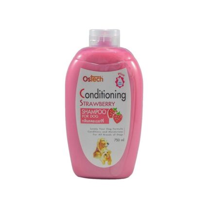 Ostech Shampoo Conditioning Strawberry - แชมพูผสมครีมนวดและมอยเจอร์ไรเซอร์ กลิ่นสตรอเบอร์รี่ 750ml (13620)