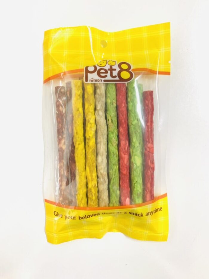 พบคำแนะนำในการเลือกกรงนกที่สมบูรณ์แบบ 7 Pet8 Dog Snack - ขนมสุนัข แท่งกลมหนังบด 5x9mm คละสี 15ชิ้น (12765)