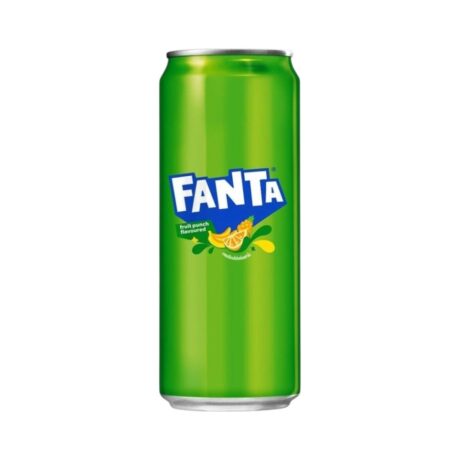 FANTA Soft Drink Apple Flavor - แฟนต้า น้ำเขียวอัดลม แบบกระป๋อง 325ml (14159)