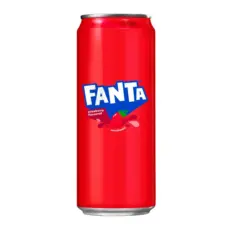 FANTA Soft Drink Strawberry Flavor - แฟนต้า น้ำแดงอัดลม แบบกระป๋อง 325ml (13751)