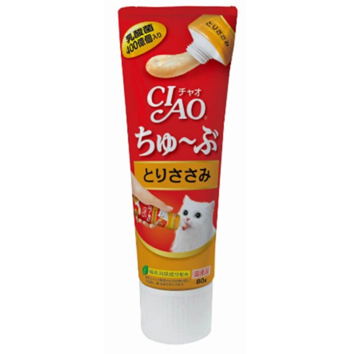 Ciao Churu Tube Chicken Flavour - ครีมแมวเลียแบบหลอดรสไก่ 80g (13347)