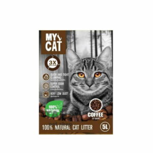 MY CAT5 My Cat 100% Natural Cat Litter Coffee - ทรายแมวเบนโทไนท์ กลิ่นกาแฟ 5L (13698)