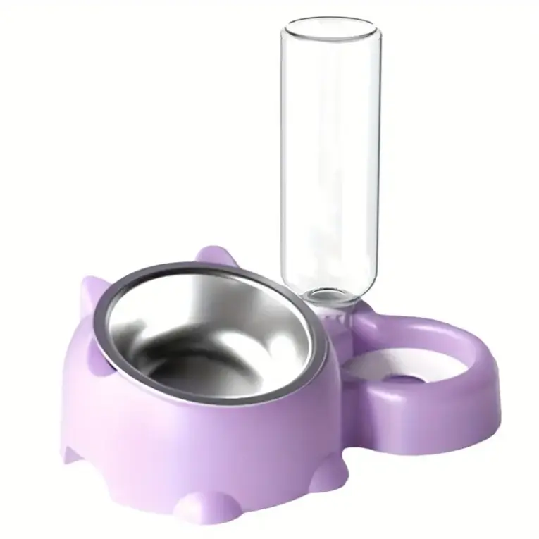 Pet Bowl Set Stainless Bowl & Water Dispensor