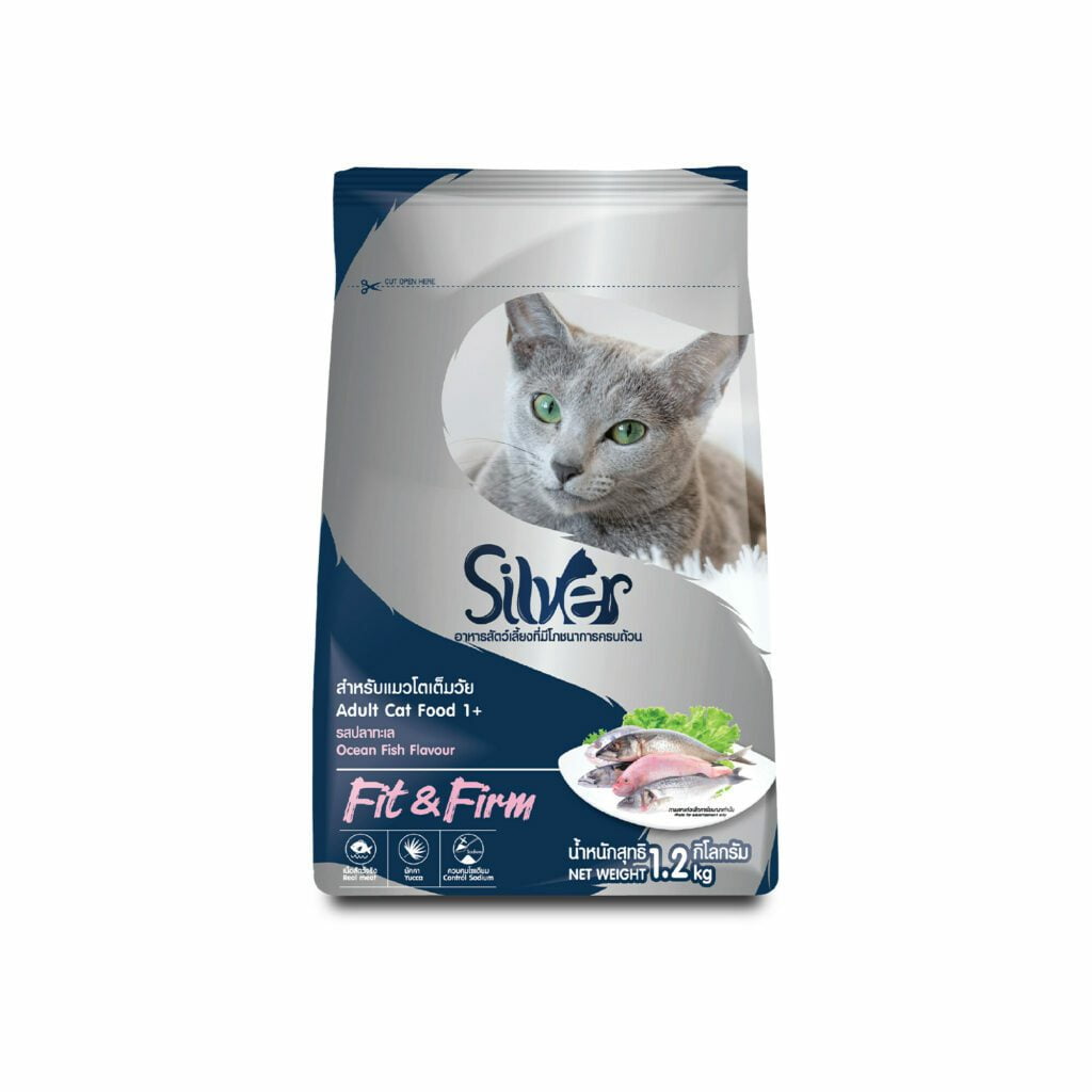 Silver Tasty Ocean Fish Flavour - อาหารแมวโตทุกสายพันธุ์อายุ 1ปี+ รสปลาทะเล 1.2kg (12276)