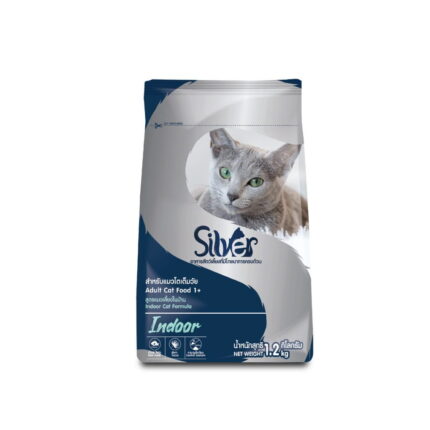 Silver Tasty Indoor - อาหารแมวโตทุกสายพันธุ์อายุ 1ปี+ สูตรแมวเลี้ยงในบ้าน 1.2kg (12627)