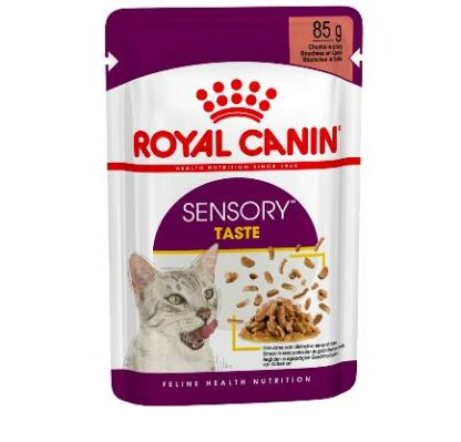 Royal Canin Sensory Taste Cat Gravy - อาหารแมวเปียกสูตรกระตุ้นการกินด้วยรสชาติเฉพาะในน้ำเกรวี่ 85g (13776)